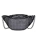 Meidexian888 Unisex Fashion Sequin Grid Chest Bag, Zipper Opening Crossbody Bag, for Outdoors Sports Travel (White)thumb 1