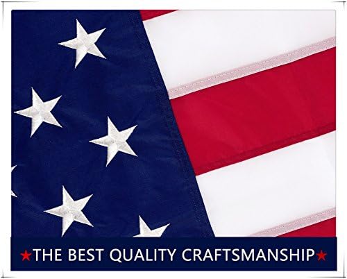 ATHX American Flag 4x6 ft. - Embroidered Stars - Sewn Stripes - Brass Grommets - UV Protected - Heavyweight Oxford Nylon Built for Outdoor Use (4x6 Foot American Flag)