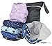 Simple Being Reusable Cloth Diapers, Double Gusset, One Size Adjustable, Washable Soft Absorbent, Waterproof Cover, Eco-Friendly Unisex Baby Girl Boy, six 4-Layers Microfiber Inserts (Constellations)