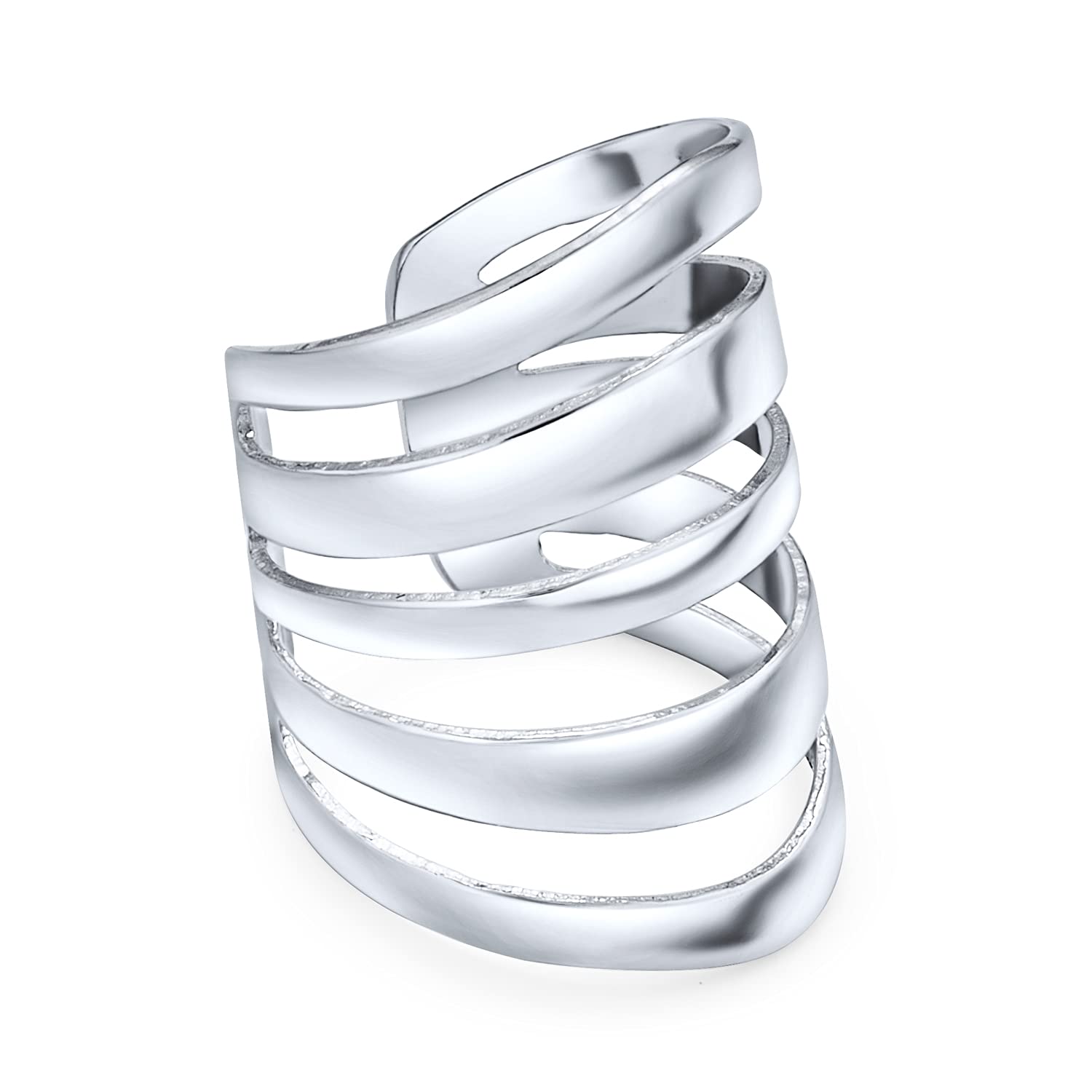 Minimalist Geometric Slice Groove Split Band Cartilage Ear Cuff Clip Wrap Helix Earring For Women Teens .925 Sterling Silver — image 1