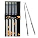 Rbenxia Metal Chopsticks Kitchen Dinner Flower Print Chopsticks 5 Pairs