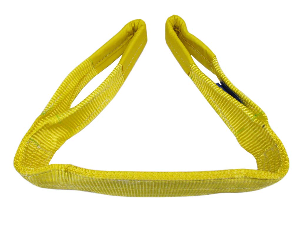 3T 6M Duplex  Sling 90MM Yellow Strap Hoist Lifting Strop 3000KG