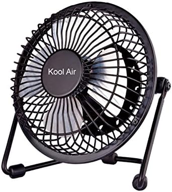 KOOL AIR 5" METAL BLADE Mini Desk Fan USB Powered Table Fan Personal Fan for Home or Office Laptop / Notebook/ Quiet Operation