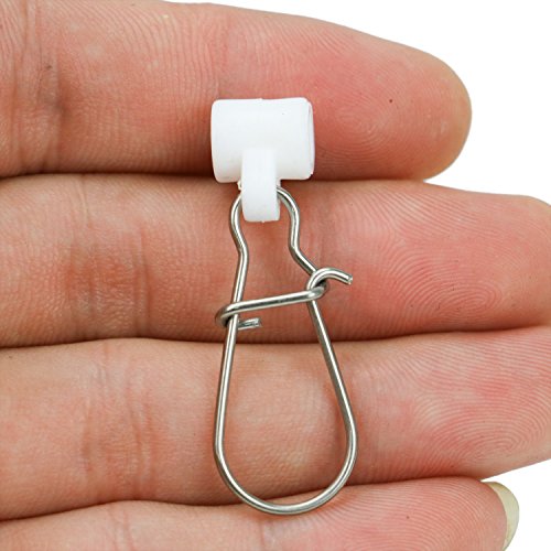 Buorsa 50Pcs Braid Friendly Sinker High-Strength Sinker Fishing Sinker Slides With Duo Lock Snaps - Thumbnail 2