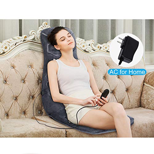 Relief Expert Back Car Seat Massager Cushion Chair Pad with Heat 10 Vibrating Motors for Office Auto Home