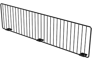 DGS RETAIL Wire Shelf Divider for 22"D Lozier & Madix Gondola Wire Shelving, Black 6"H