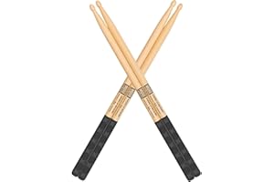 MUSO Drum Sticks, American Hickory Drumstick, Drumsticks for Drums, Baquetas para Bateria, Drum Accessories for Drums, 5A Drumsticks with Non-Slip Rubber Handle (5A-2pairs)