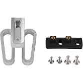 Deskbloom Folding Bike Bag Bracket for Brompton for DAHON Front Carrier Block 6061 Aluminum Alloy for Easy Install Disassemble Black Red(silver)