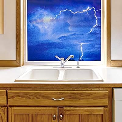 wall26 Window Film for Privacy Flashing Lightening Large...