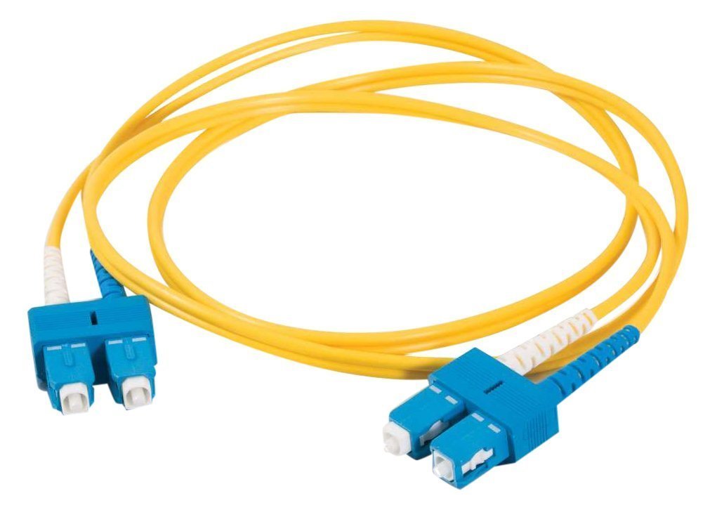 C2G 2m Fibre/Fiber Optic Cable for Gigabit Ethernet Applications SC/SC LSZH Duplex Single-mode 9/125 SM Fibre