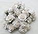 25 pcs BIG Rose pure White color Mulberry Paper Flower 40 mm scrapbooking wedding doll house supplies card