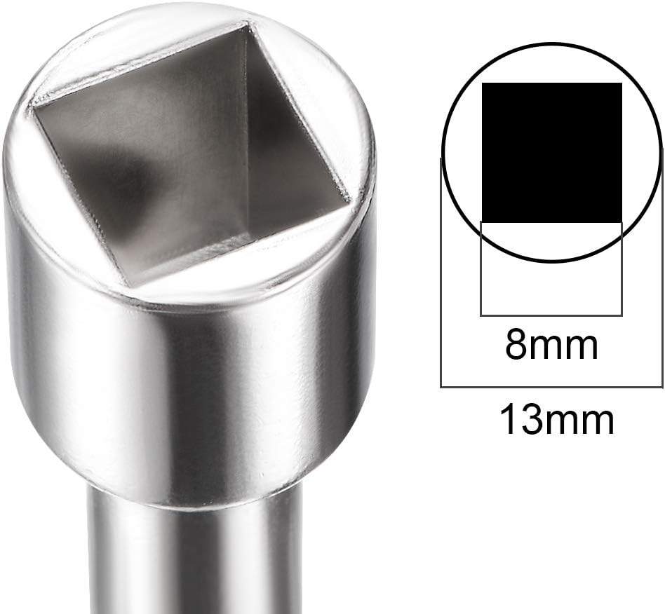 sourcing map Electrical Cabinet Key 8mm Zinc Alloy Square Water Meter Box Safety Key 5Pcs, Square,5Pcs - Image 5