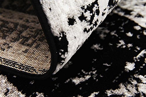 Unique Loom Sofia Collection Black 8 x 10 Area Rug (8' x 10')