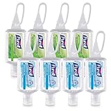 PURELL Advanced Hand Sanitizer Variety Pack, Naturals and Refreshing Gel, 1 fl oz portable flip-cap bottle with JELLY WRAP Carrier (Pack of 8) - 3900-09-ECSC