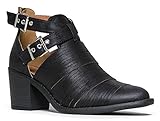 Qupid Strappy Western Booties