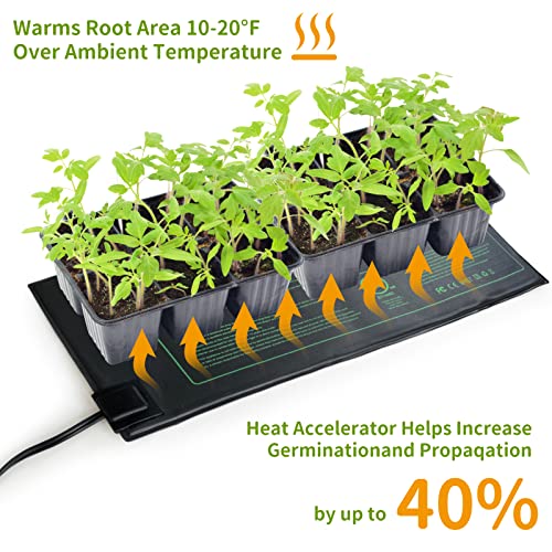 NAMOTEK 2 Pack Seedling Heat Mat, Durable Waterproof Seed Germination