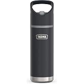 Thermos, Stainless Steel Water Bottle with Flip Straw, 20 Ounces, Granite