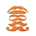 12 Synthetic Mustache Assortment - Costume Moustache (Orange) by OTC