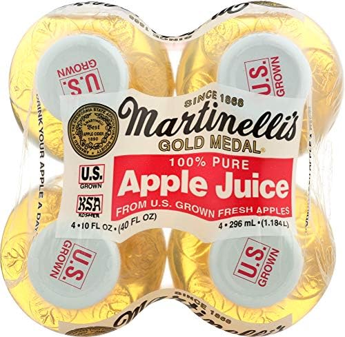 Martinellis Gold Medal (NOT A CASE) 100% Pure Apple Juice 4 Pack of 10 Oz