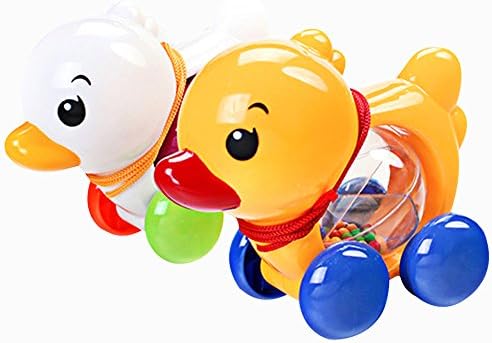 Classic Pull Along Duck Toy Plastic - Toddler Kids Baby Learn Walk Duck Toy Fun
