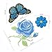 Maxdot 24 Pieces Embroidery Applique Patches Sunflowers Butterfly Rose Flowers Iron on Patches for Jeans, Jackets, Clothing, Scrapbooking Art Craft