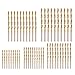 50Pcs Plating Titanium Coated Metal HSS High Speed Steel Drill Bit Set Tool