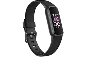 Fitbit Luxe-Fitness and Wellness-Tracker with Stress Management, Sleep-Tracking and 24/7 Heart Rate, Black/Graphite, One Size (S & L Bands Included)