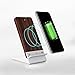 Wood Wireless Charger for Microsoft Lumia 735/830/920/928/930/950/XL/1520 - [Fast Charge] Cooper ECOSTAND Wireless Charging Stand | Qi Wireless Charger Stand | Desk, Office (Aluminium & Rosewood)