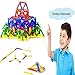 XUELIEE 103 pcs Educational Magnetic Sticks Building Blocks Toys, Magnetic Tiles Construction Blocks 3D Educational Toy Set for Kids (103pcs+bag)