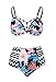 Yonala Women's Sexy Printed High Waist Bandage Bathing Suits Bikini Swimsuit (L, Black)