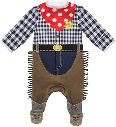Moozels Cowboy Fancy Dress Costume-Easy Clean Cotton Babygrow-Aged 9-12 Months