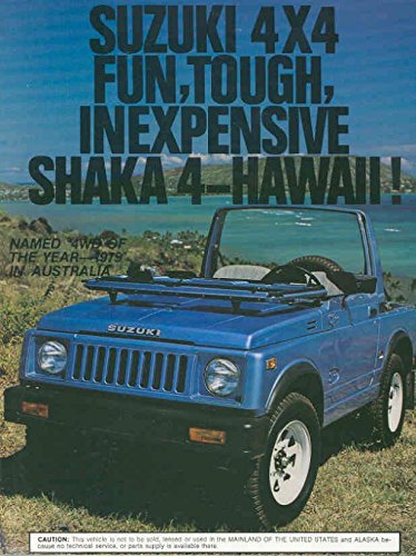 1979 Suzuki SJ410 Jeep Brochure Hawaii Australia