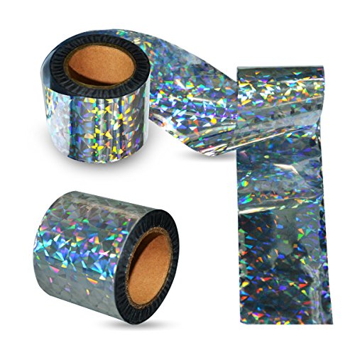 100-Foot by 2-Inch Holographic Bird Scare Ribbon, Double Side Laser Bird Scare Tape