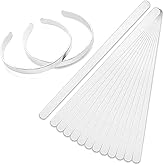 OWDEN Premium Metal Stamping Bracelet blanks,Width:3/8 inch and Length: 6 inch, Thickness: 1.5mm,15Pack Aluminum Bracelet Blanks for Jewelry Working.