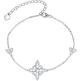 Daixiya Witch Gifts for Women 925 Sterling Silver Witches Knot Bracelet Pagan Wiccan Jewelry Gifts for Women