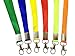 Three Legs 10 Colors 19 Inch Nylon Neck Lanyards Straps with J-Hook for ID Cards/Badges, ID Name Tag Badge Holder & Other Portable Stuff and Keys, 10 Pieces (10 Colors)