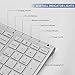 Seenda Ultra Slim Low Profile Rechargeable Wireless Keyboard and Mouse Combo with Number Pad for Windows Devices, Silver