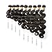 Rechoo Virgin Double Weft Hair Bundles Deal 6A Grade Mixed Length Brazilian Virgin Remy Human Hair Extension Weave 3 Bundles 300g - Natural Black,Body Wave (10