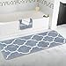 Homcomoda Microfiber Bathroom Shower Rug Geometric Bath Mats Washable Kitchen Floor Mats-17.72 by 47.24 Inch (Grey)