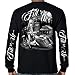Biker Life USA Men's Fill 'er Up Long Sleeve Shirt Black