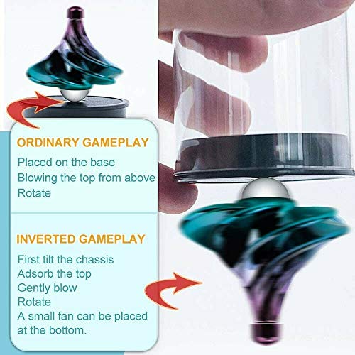 TOPRADE Aerodynamic Spinning Top Gyroscope Desktop Airflow Gyro