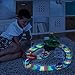 Glow Race Tracks Set - Compatible with Magic Tracks Too - 144 Pieces with 2 Toy Cars (1 Light Up), Flexible and Bendable DIY Fun Glow In The Dark Racing Toy - Interactive STEM Toy - for Girls and Boys