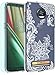 Moto Z3 Play Case with HD Screen Protector Huness TPU Grip Bumper and Clear Flower Transparent Hard PC Backplate Hybrid Slim Phone Case Cover for Motorola Moto Z3 Play Phone (Flower)