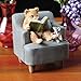 ART & ARTIFACT Cat Reading Book to Mouse Sculpture Home Decor Figurine - 3 1/2