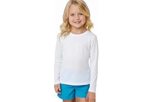 INGEAR Girls Long Sleeve Rash Guard Swim Shirt Outdoor Sports Shirt Lightweight Athletic Tee Protective