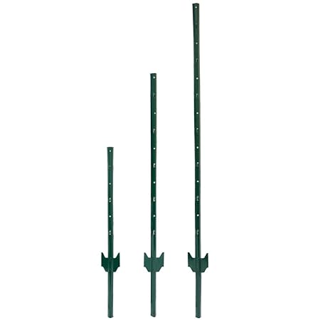 Niederberg Metall Zaunpfahl 80cm Zaunpfosten Pfahl Pfosten für Maschendraht-Zaun