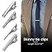Lictin Men's Tie Clip Clasp Bar - 10pcs Alloy Necktie Clip Pin Bar, Tie Bar Set 6pcs Regular Ties Clip Pin Bar(6cm)+4pcs Skinny Tie Clip(4cm) with Gift Box