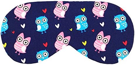 Sleeping Sheep (Lovely Owl Pattern) Cute Sleep Mask Comfortable Face Blindfold Soft Eye Masks with Satin for Sleeping, Travel, Shift Work, Naps, Night Blindfold Eyeshade for Men, Women or Kids