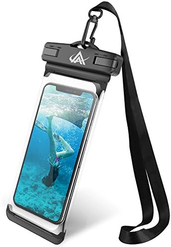 Aonlink Universal Waterproof Case,CellPhone Dry Bag Pouch for iPhone X/8 7/7 Plus/6S/6/6S Plus, Samsung Galaxy S9/S9 Plus/S8/S8 Plus/Note 8 6, HTC-(black)