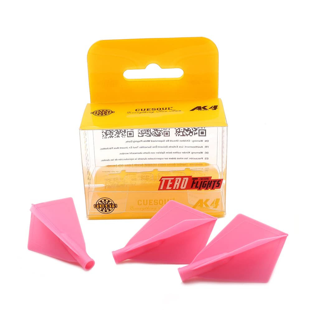 CUESOUL TERO AK4 Pink Dart Flights Diamond Shape,Set of 3 pcs(CS-AK4+8ZSYS)
